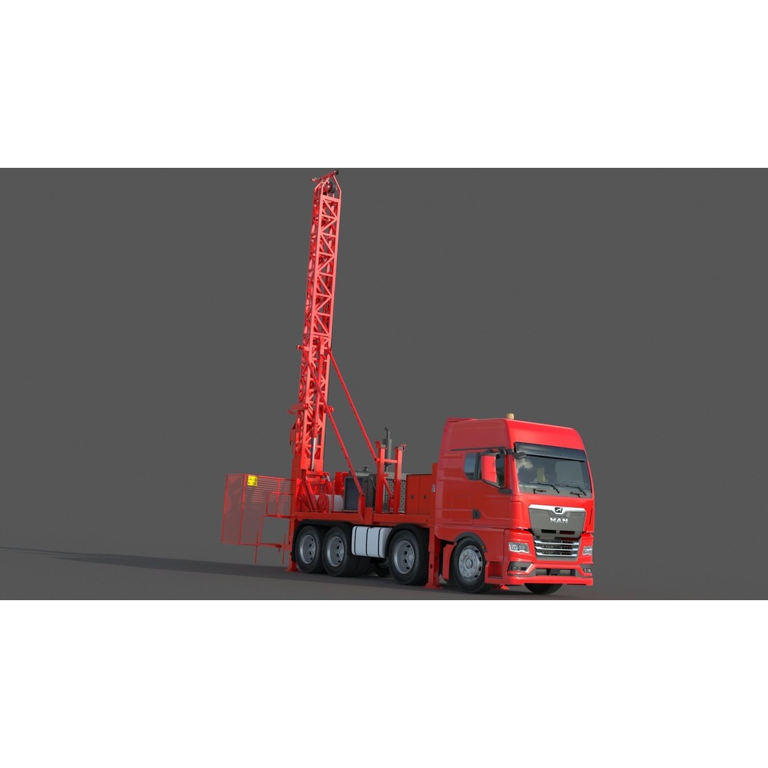 Man Sandvik Drill 3D Model – Detailed Industrial Machine, FBX, OBJ - View 18