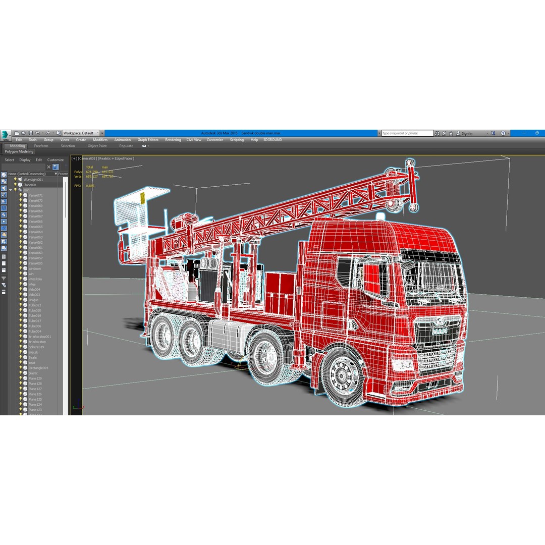 Man Sandvik Drill 3D Model – Detailed Industrial Machine, FBX, OBJ - View 21