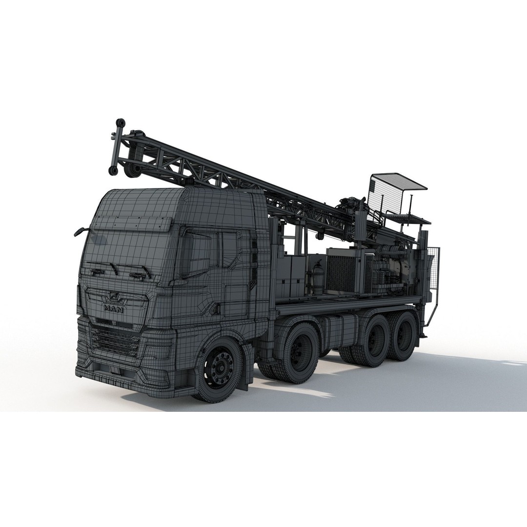 Man Sandvik Drill 3D Model – Detailed Industrial Machine, FBX, OBJ - View 23