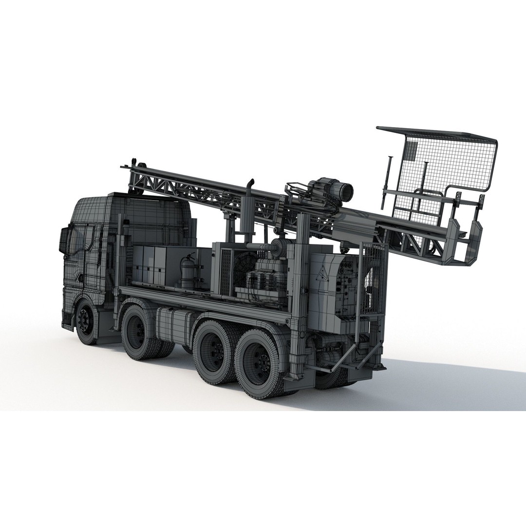 Man Sandvik Drill 3D Model – Detailed Industrial Machine, FBX, OBJ - View 24