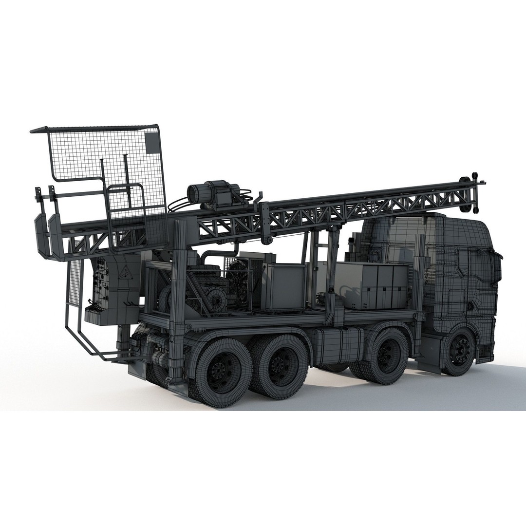 Man Sandvik Drill 3D Model – Detailed Industrial Machine, FBX, OBJ - View 25