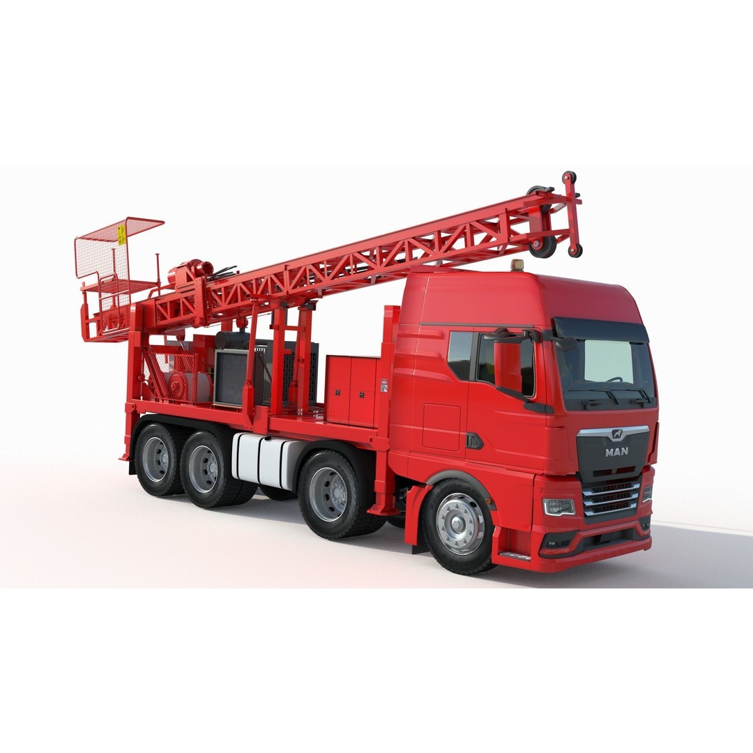 Man Sandvik Drill 3D Model – Detailed Industrial Machine, FBX, OBJ - View 3