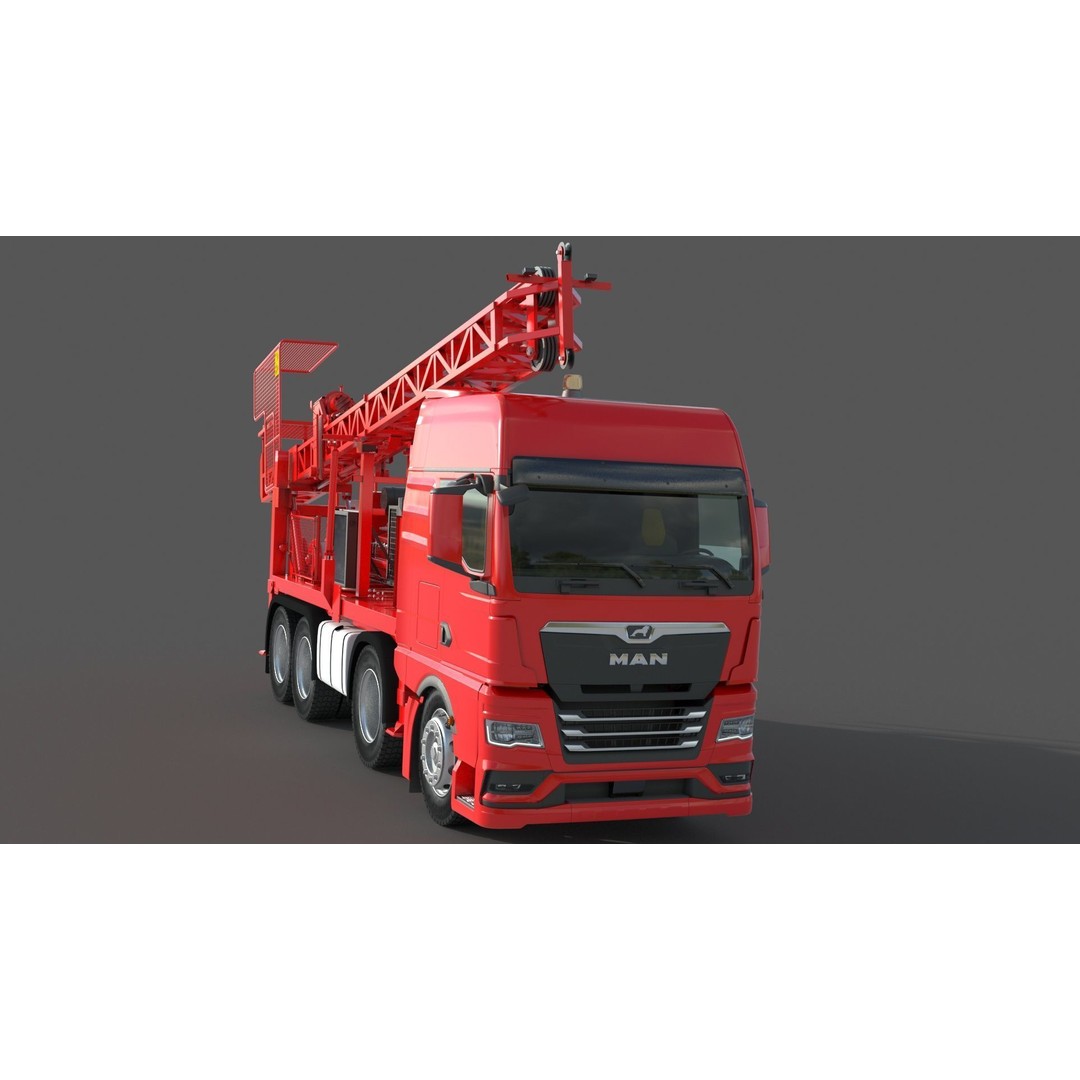 Man Sandvik Drill 3D Model – Detailed Industrial Machine, FBX, OBJ - View 5