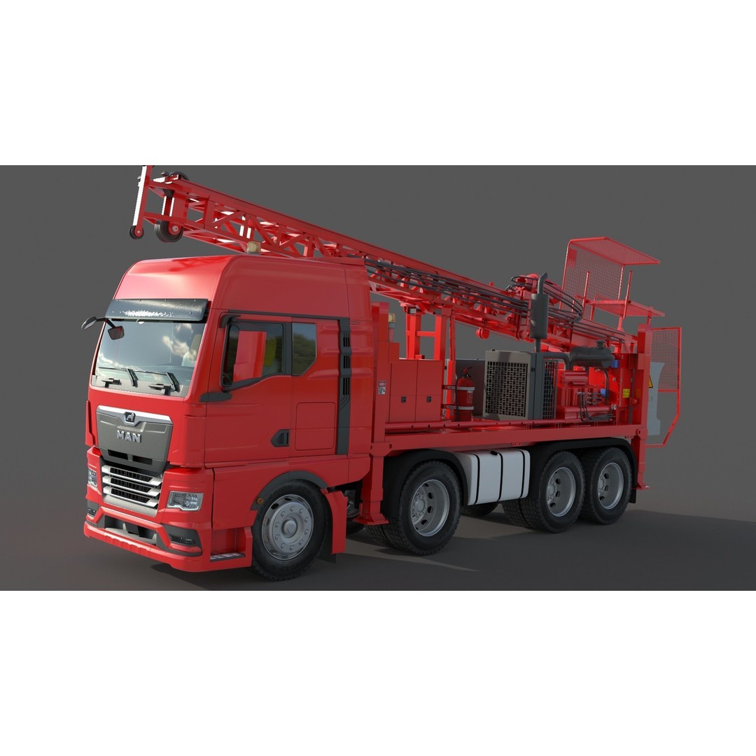 Man Sandvik Drill 3D Model – Detailed Industrial Machine, FBX, OBJ - View 6