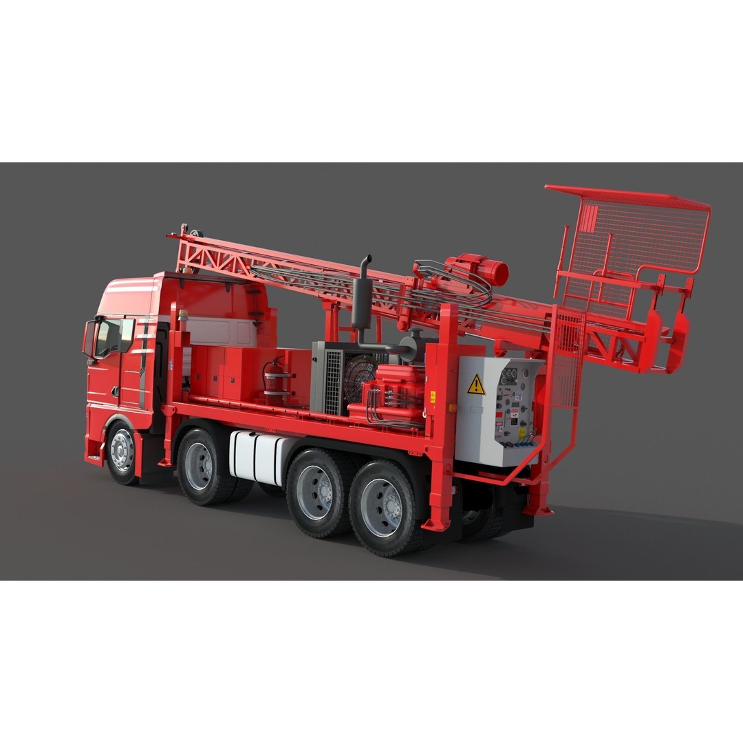 Man Sandvik Drill 3D Model – Detailed Industrial Machine, FBX, OBJ - View 7