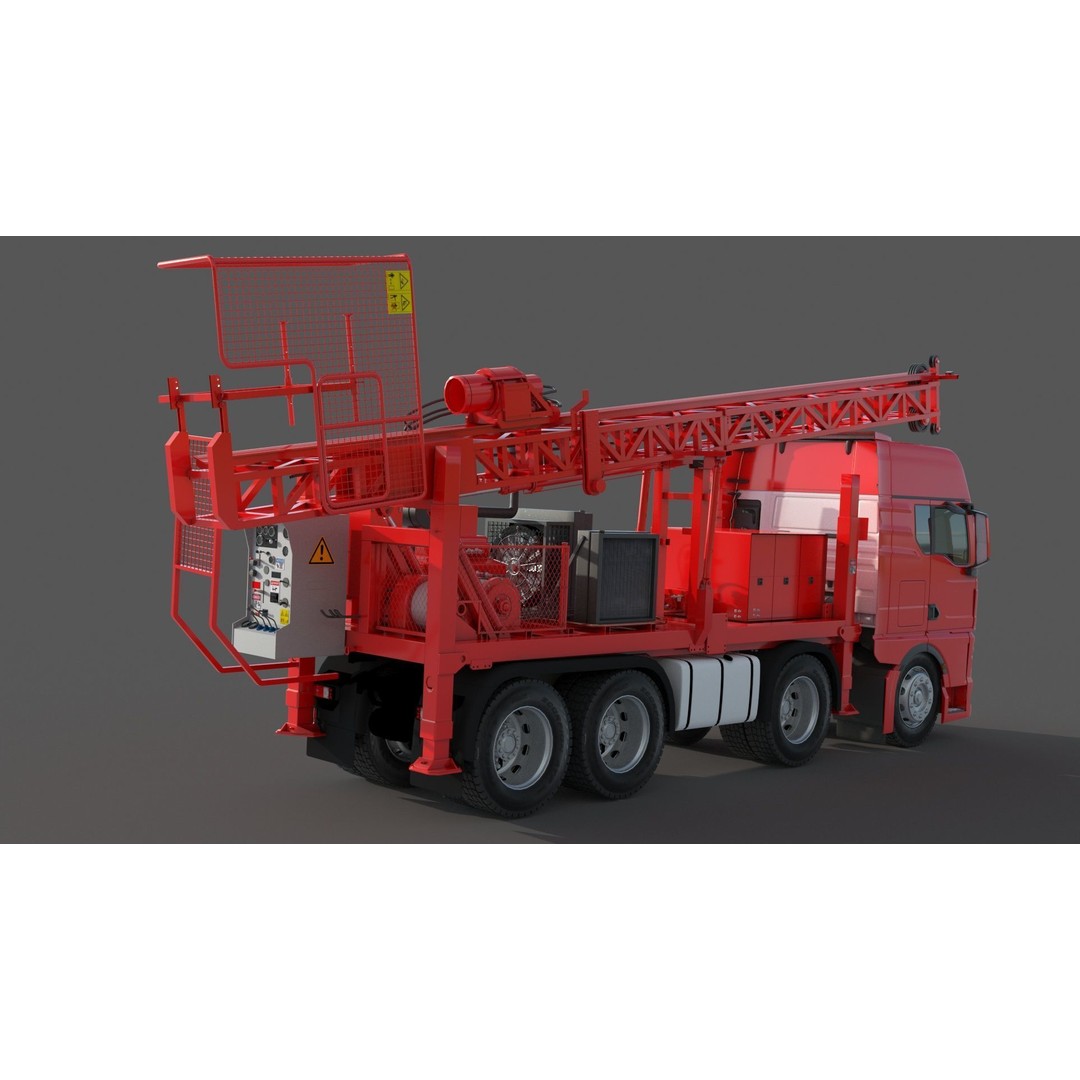 Man Sandvik Drill 3D Model – Detailed Industrial Machine, FBX, OBJ - View 8