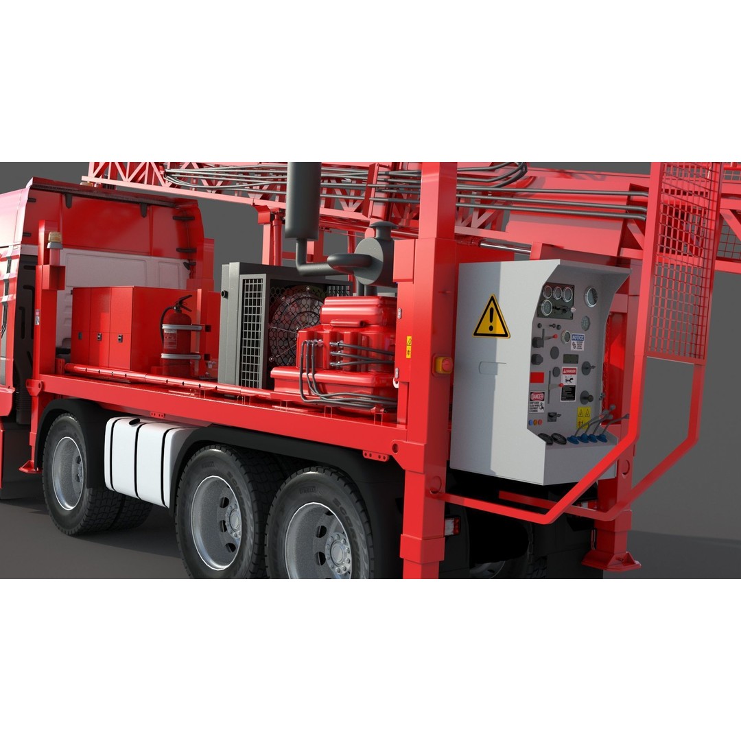 Man Sandvik Drill 3D Model – Detailed Industrial Machine, FBX, OBJ - View 9
