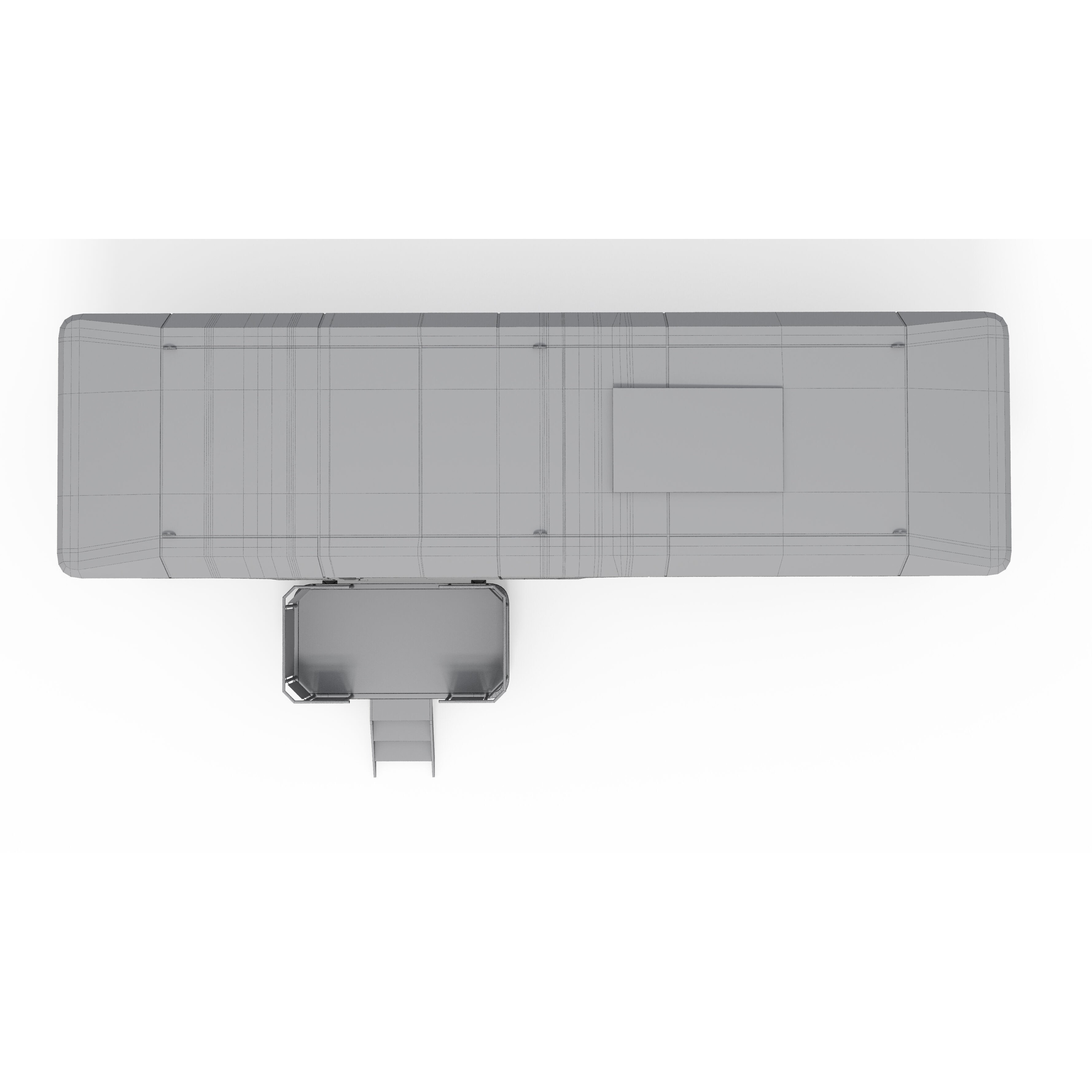 Capsule Modular Two-Room House - Low-Poly Game-Ready 3D Model - View 17