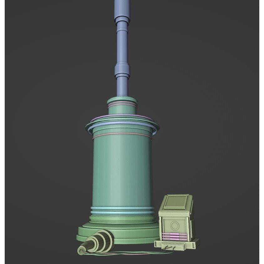Alien Steam Laboratory 3D Model – Low Poly Sci-Fi Environment, Blender - View 9