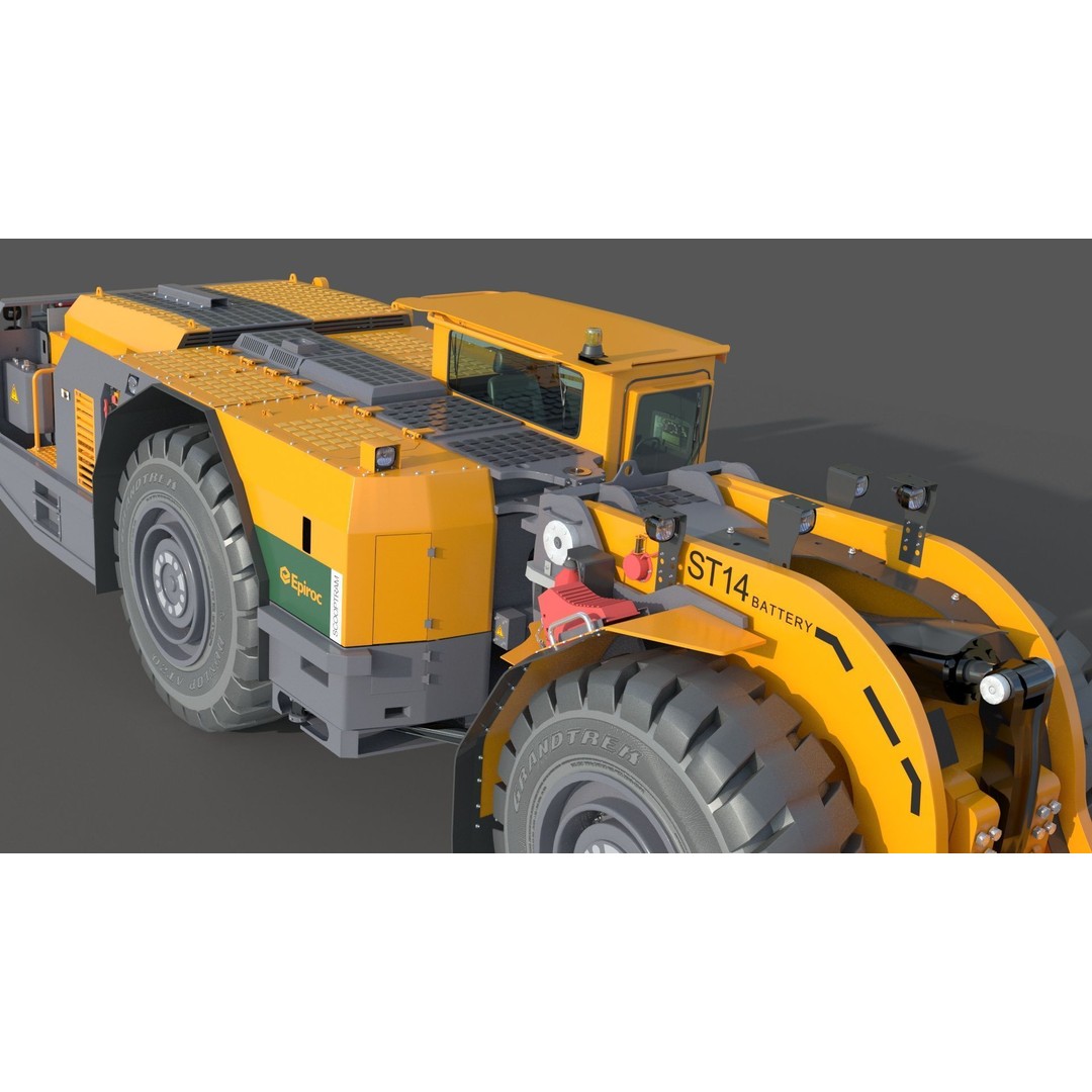 Scooptram ST14 3D Model – High Poly Technical Specification, FBX, OBJ - View 10