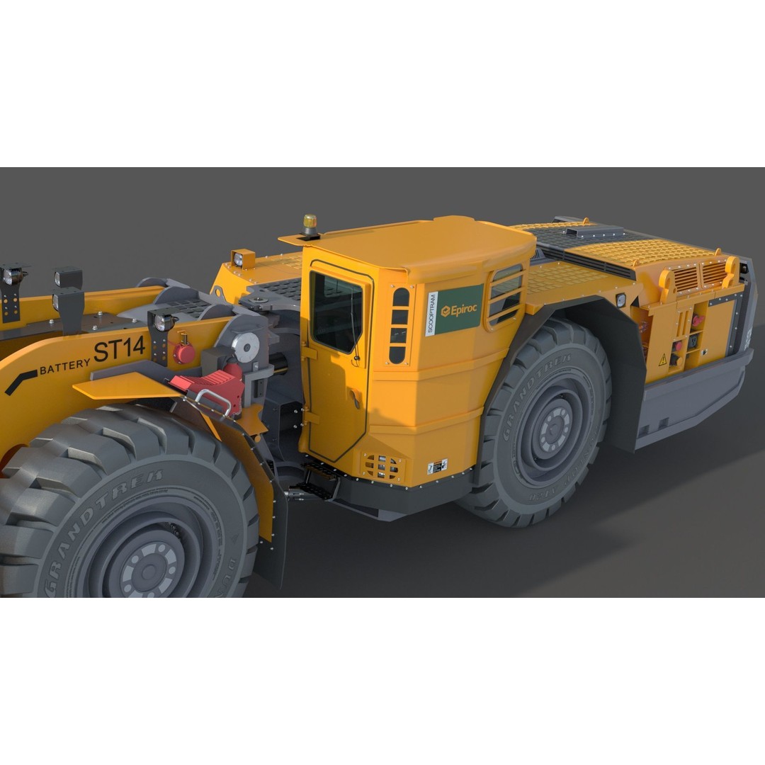 Scooptram ST14 3D Model – High Poly Technical Specification, FBX, OBJ - View 11