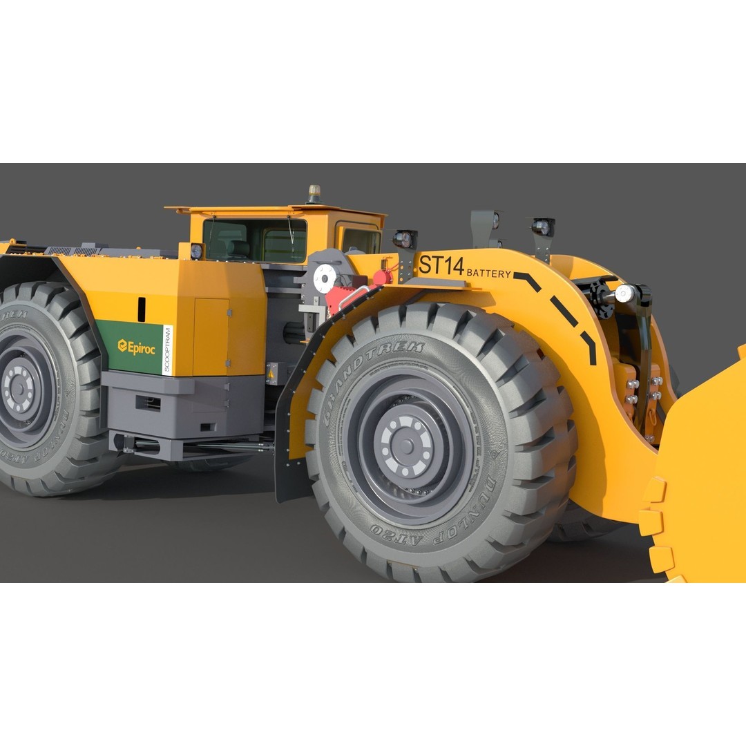 Scooptram ST14 3D Model – High Poly Technical Specification, FBX, OBJ - View 14