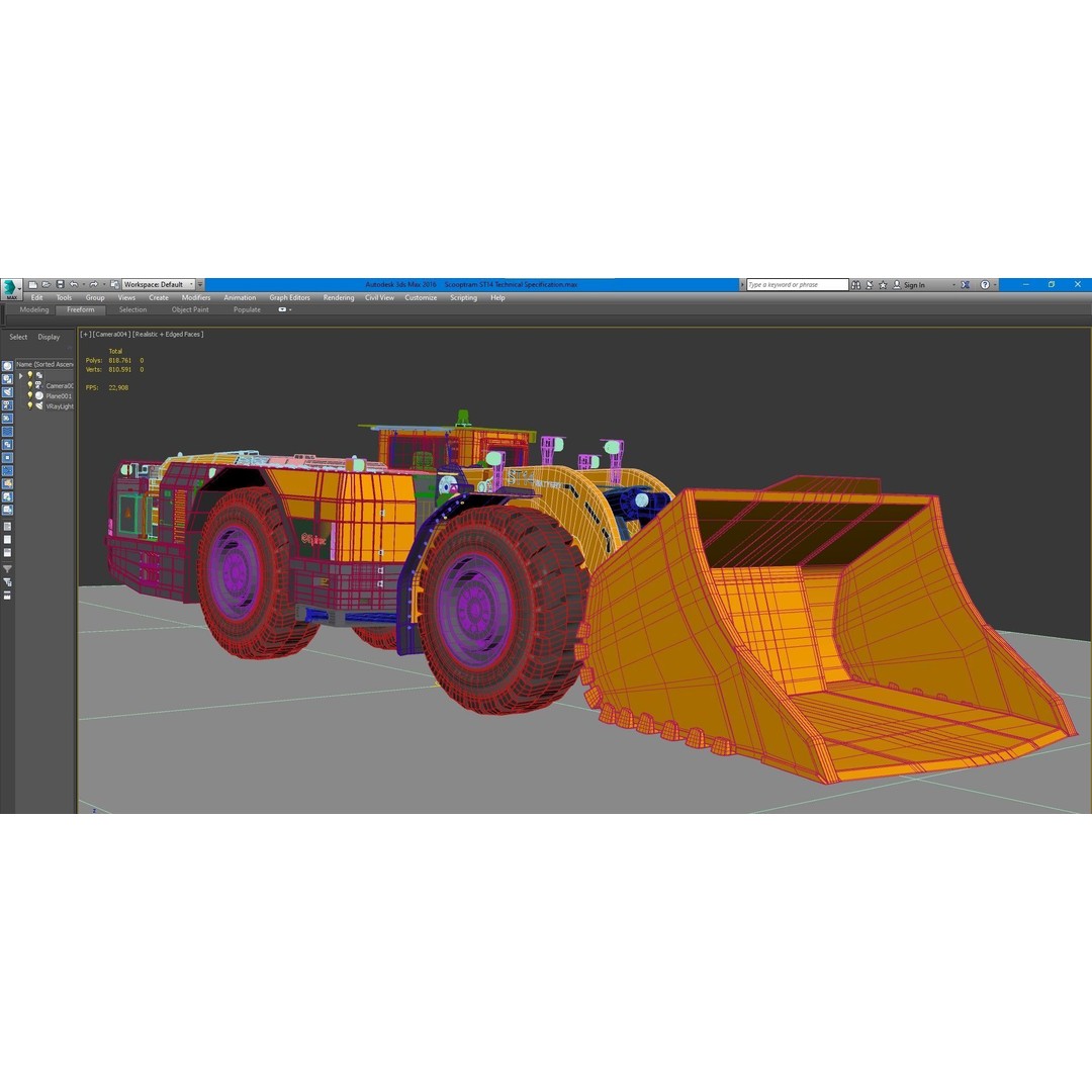 Scooptram ST14 3D Model – High Poly Technical Specification, FBX, OBJ - View 17