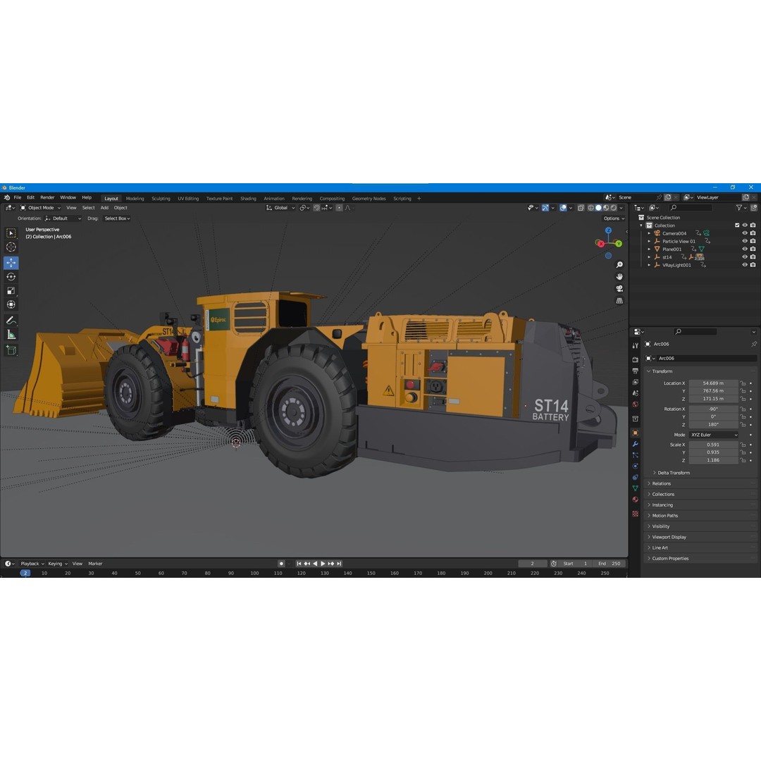 Scooptram ST14 3D Model – High Poly Technical Specification, FBX, OBJ - View 23