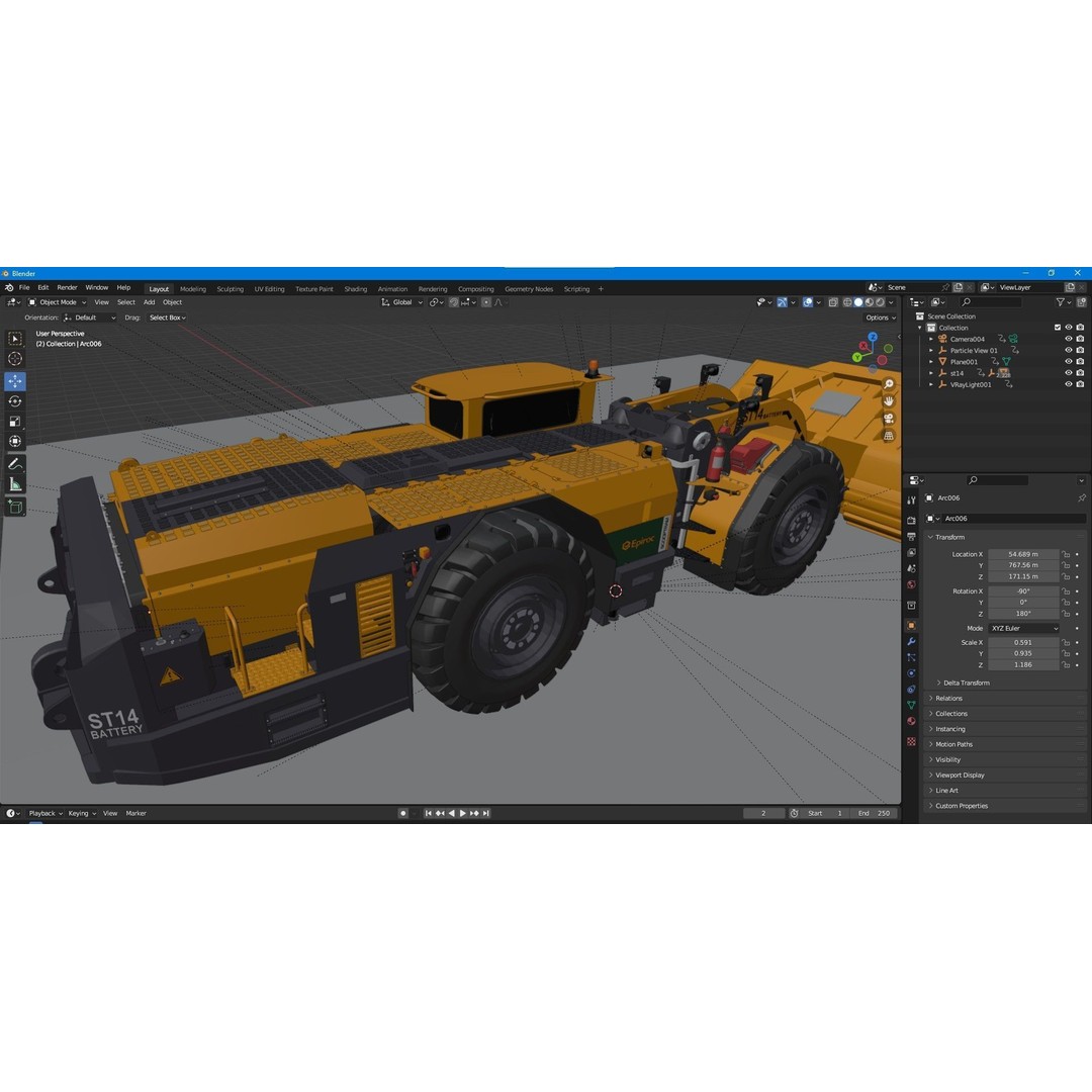 Scooptram ST14 3D Model – High Poly Technical Specification, FBX, OBJ - View 24