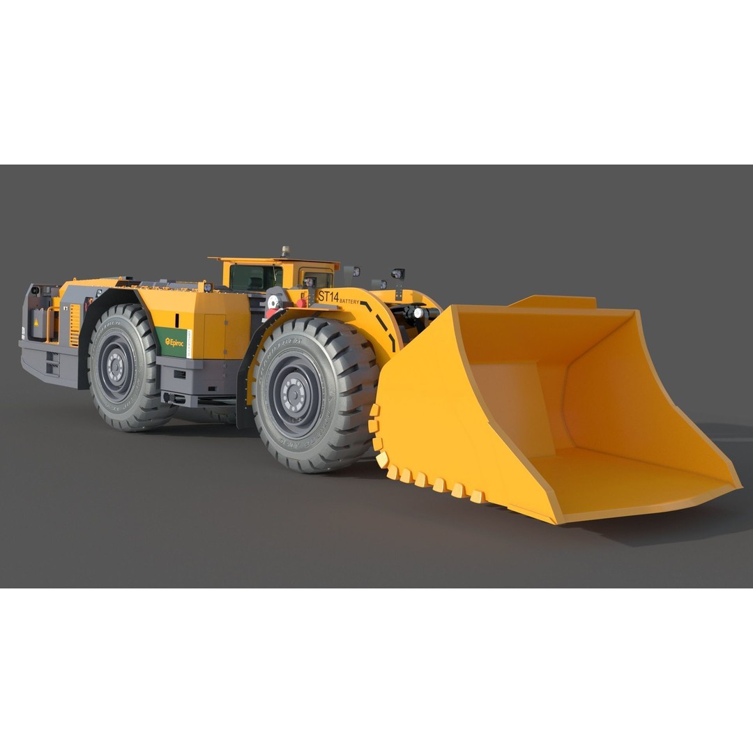 Scooptram ST14 3D Model – High Poly Technical Specification, FBX, OBJ - View 4