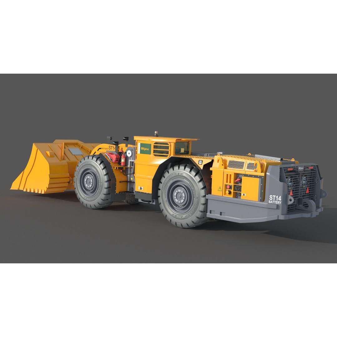 Scooptram ST14 3D Model – High Poly Technical Specification, FBX, OBJ - View 6