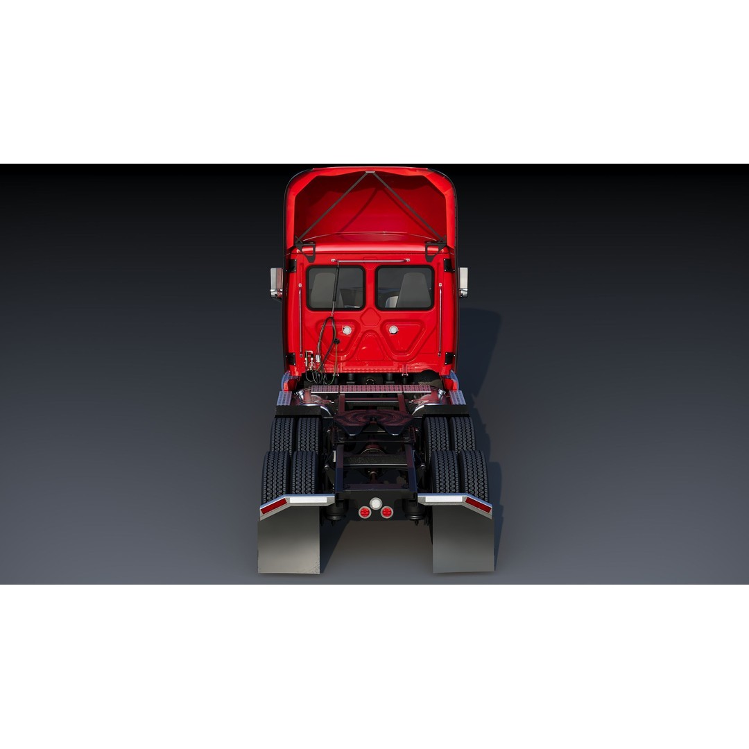 Freightliner Cascadia 3D Model – Low Poly Truck Game Asset, FBX - View 11