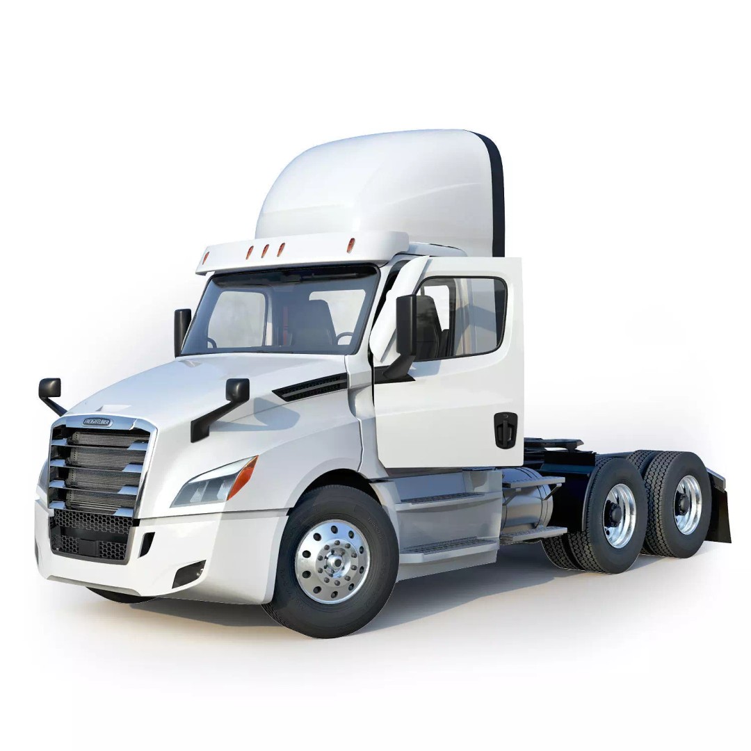 Freightliner Cascadia 3D Model – Low Poly Truck Game Asset, FBX - View 2