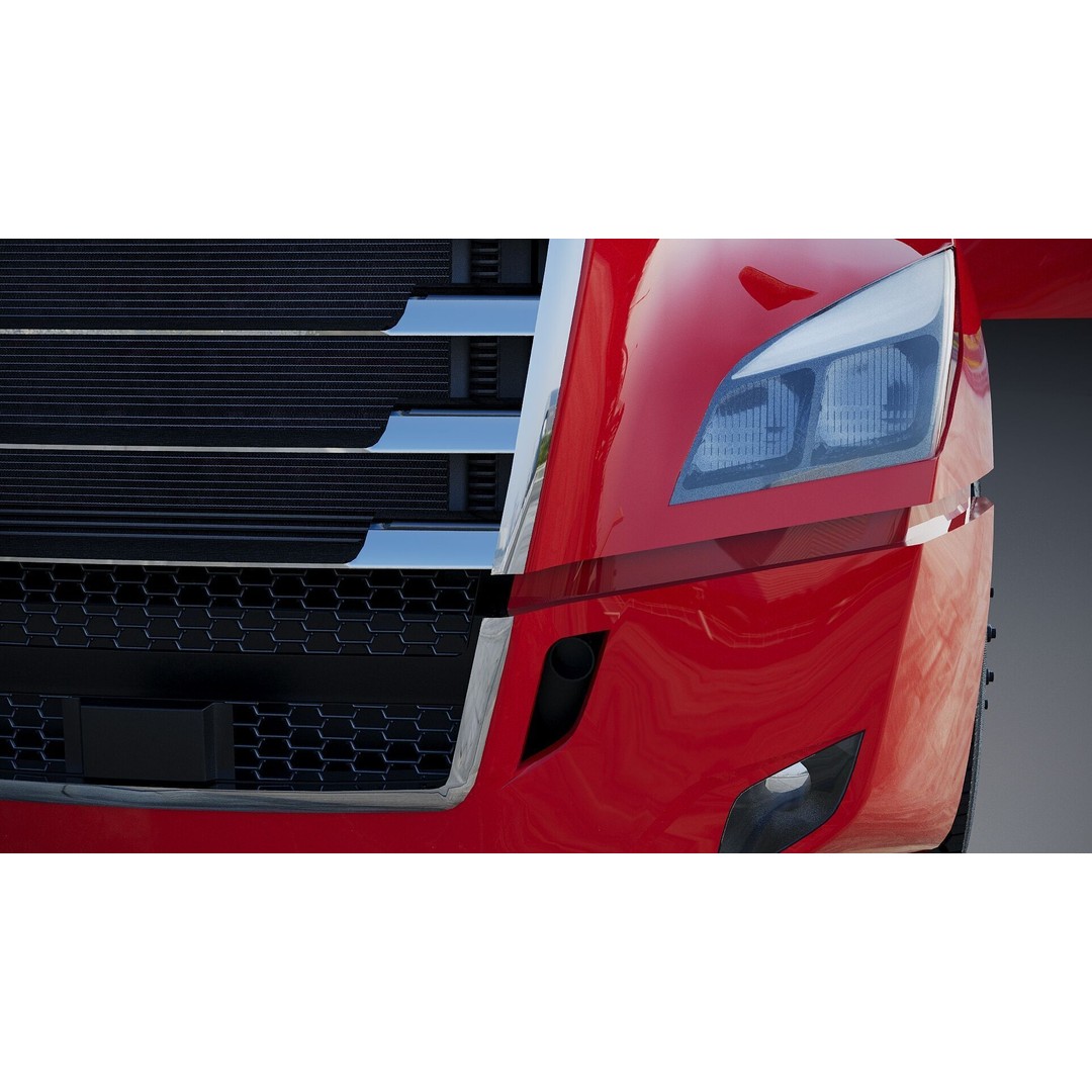 Freightliner Cascadia 3D Model – Low Poly Truck Game Asset, FBX - View 25