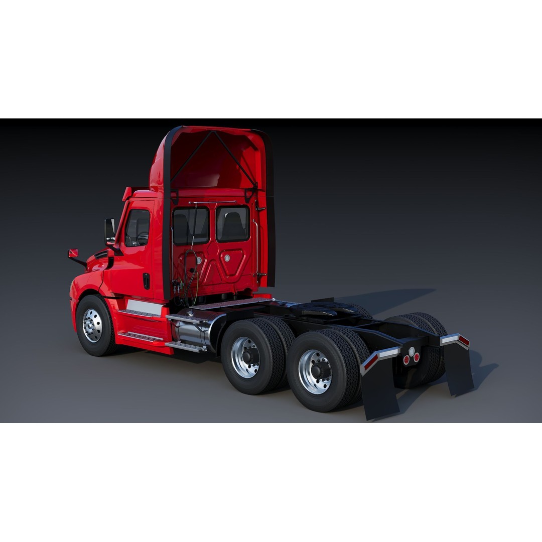 Freightliner Cascadia 3D Model – Low Poly Truck Game Asset, FBX - View 6