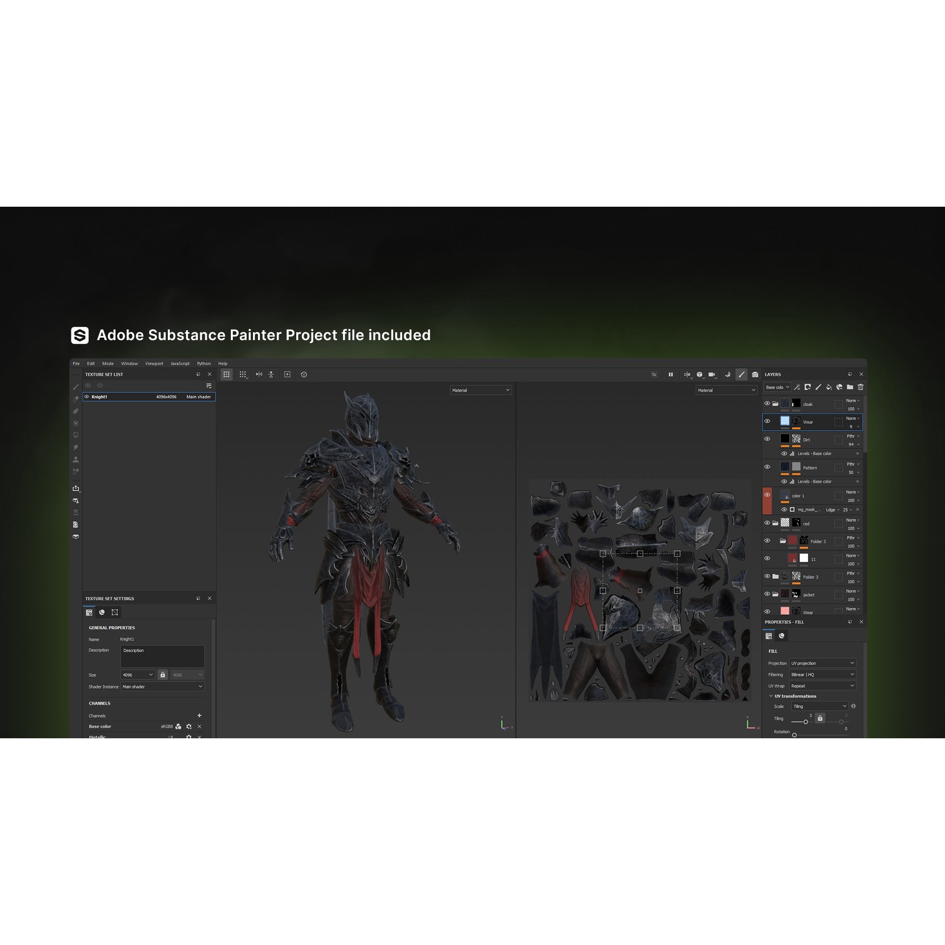 Death Knight - Low-Poly Game-Ready 3D Model - View 22