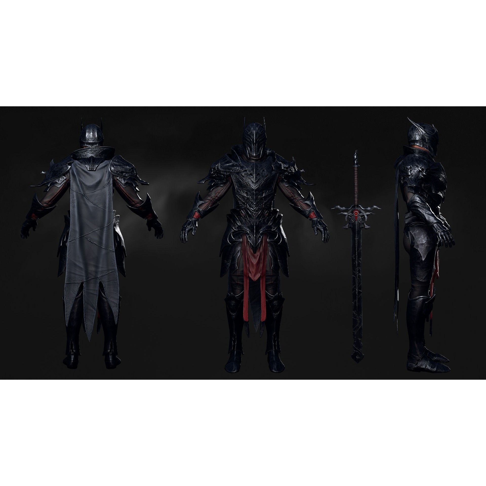 Death Knight - Low-Poly Game-Ready 3D Model - View 23