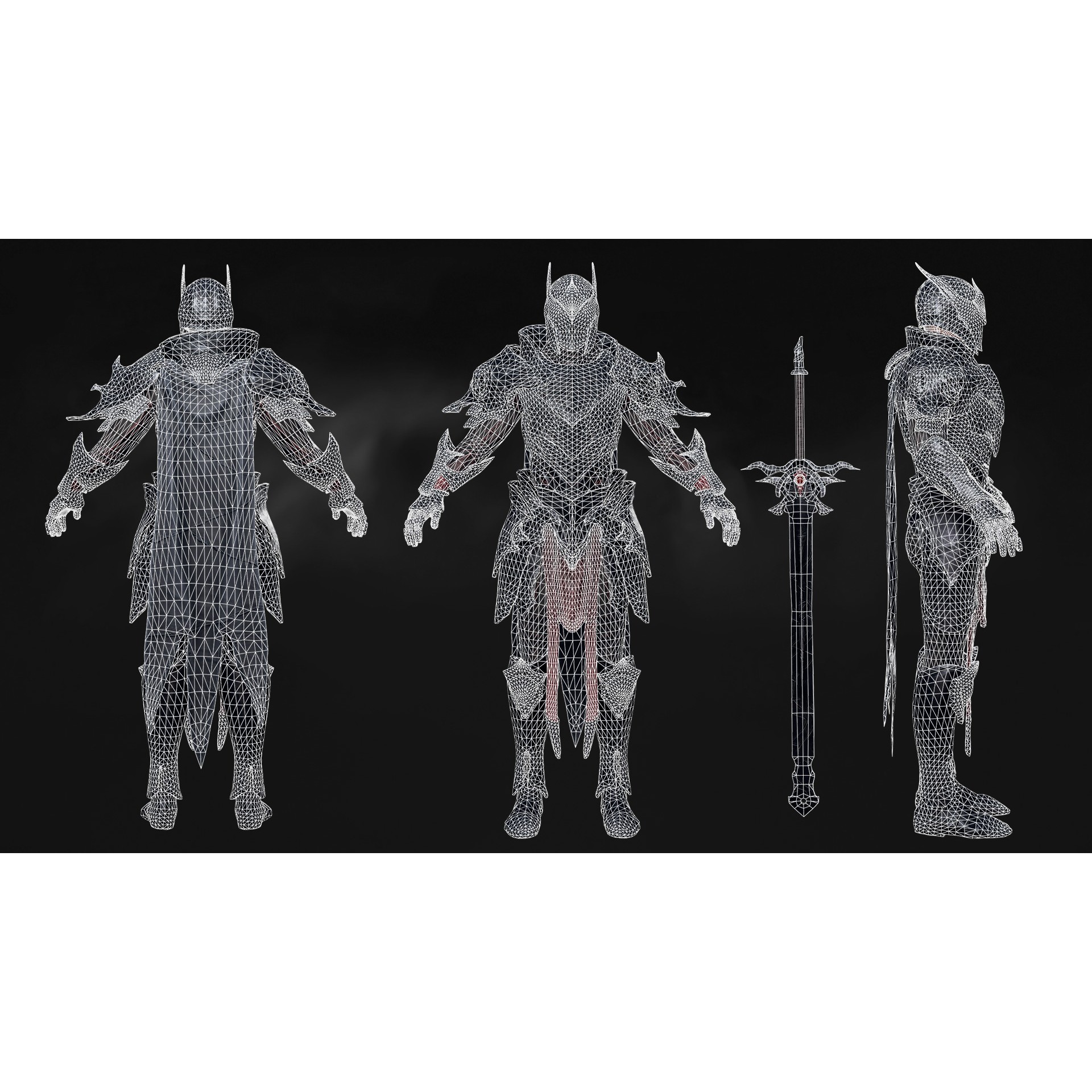 Death Knight - Low-Poly Game-Ready 3D Model - View 24