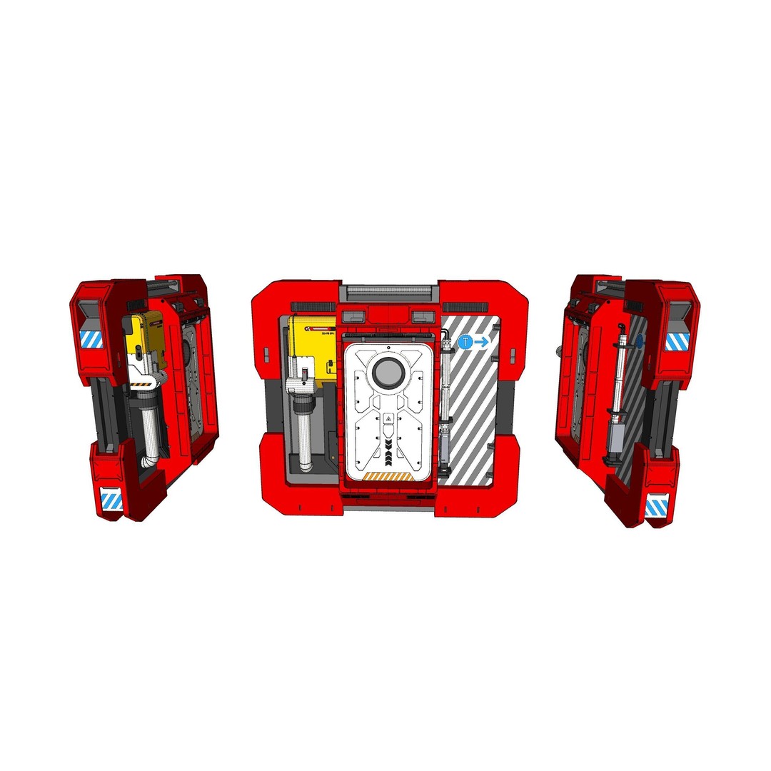 Sci-Fi Door 3D Model – Futuristic Exterior Asset, PBR Materials