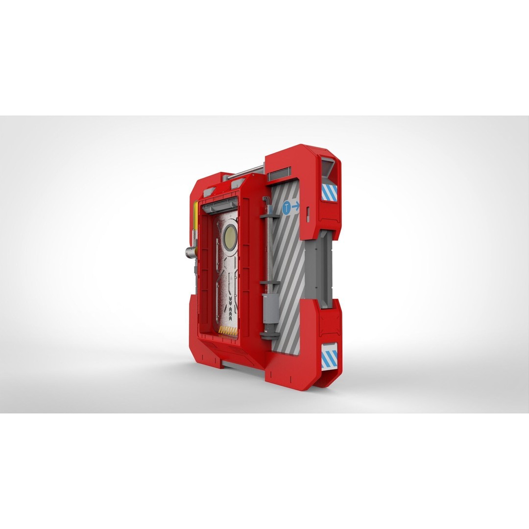 Sci-Fi Door 3D Model – Futuristic Exterior Asset, PBR Materials - View 17