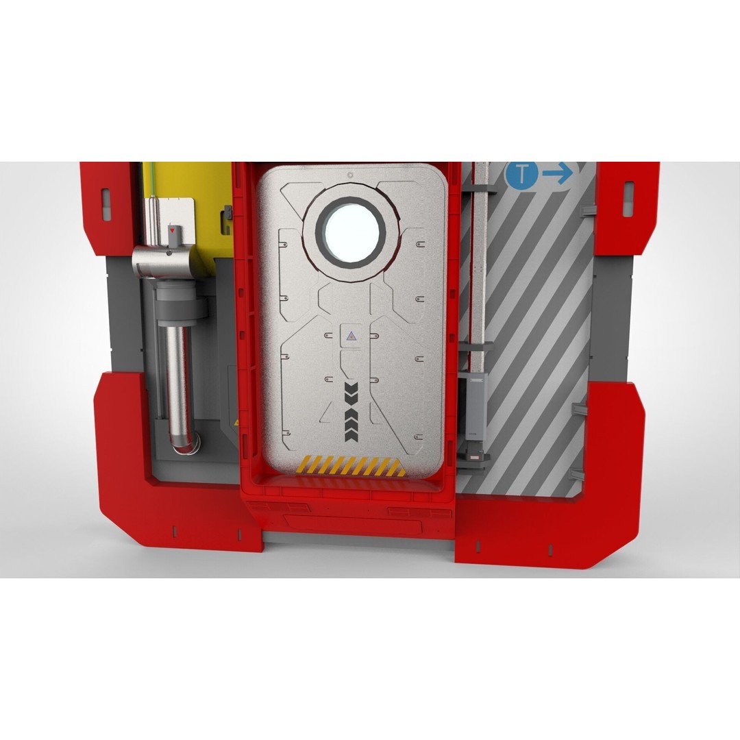 Sci-Fi Door 3D Model – Futuristic Exterior Asset, PBR Materials - View 20