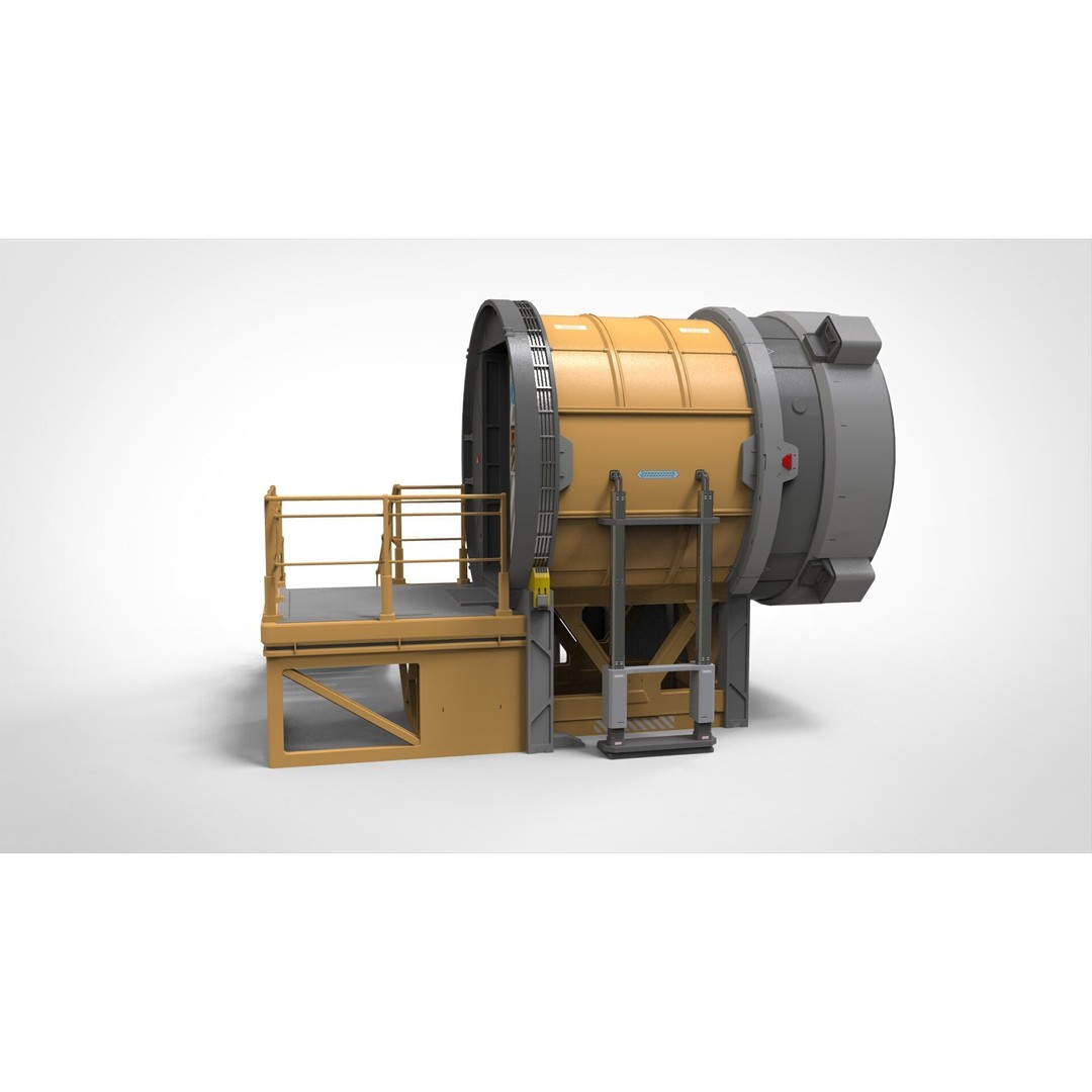 Sci-Fi Door 3D Model – Futuristic Exterior Asset, PBR Materials - View 6