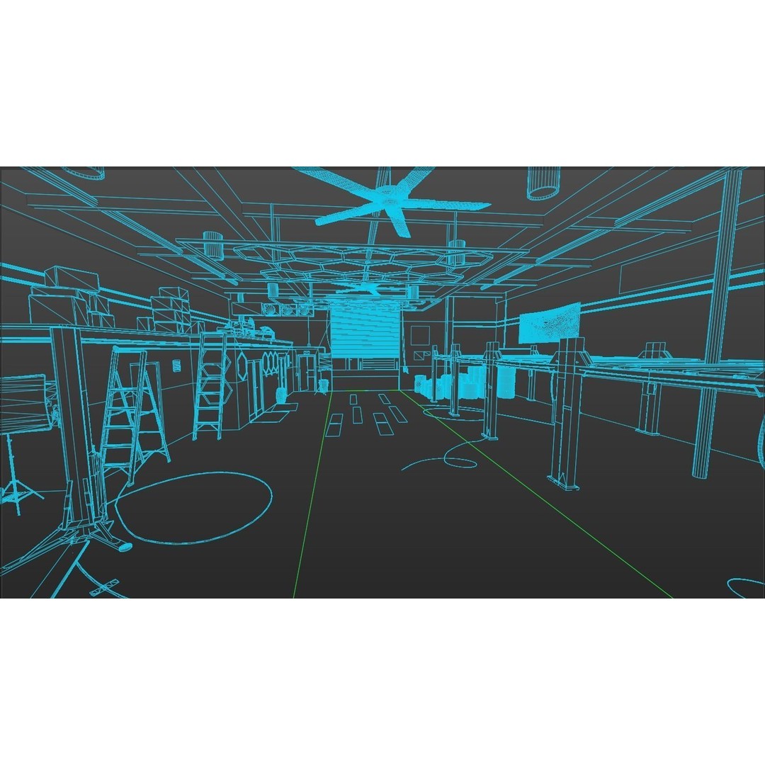 DDE Garage 3D Model – High Detail Architectural Asset for Blender