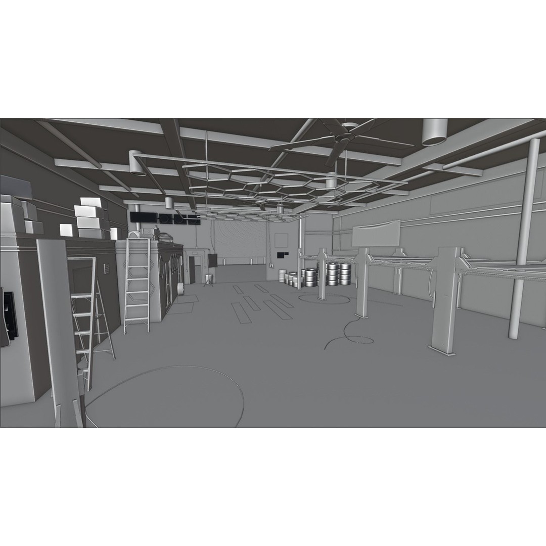 DDE Garage 3D Model – High Detail Architectural Asset for Blender - View 13