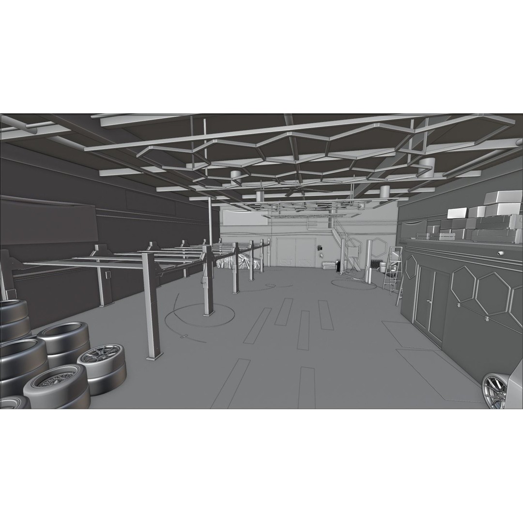 DDE Garage 3D Model – High Detail Architectural Asset for Blender - View 14