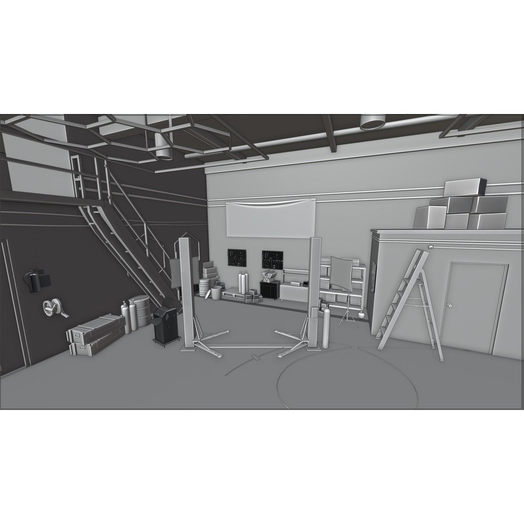 DDE Garage 3D Model – High Detail Architectural Asset for Blender - View 15