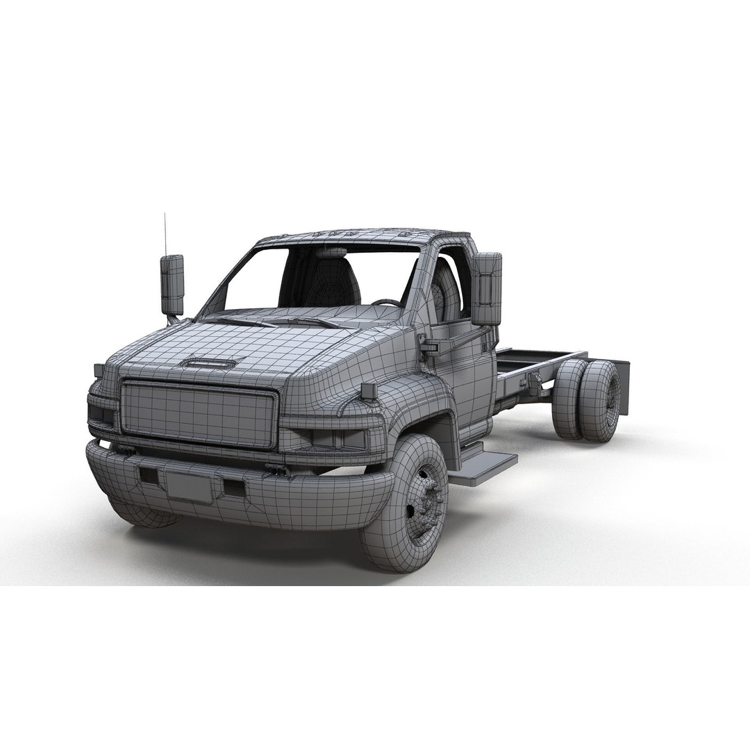 Industrial Frame Truck 3D Model – Low Poly Game Ready Asset, FBX - View 10