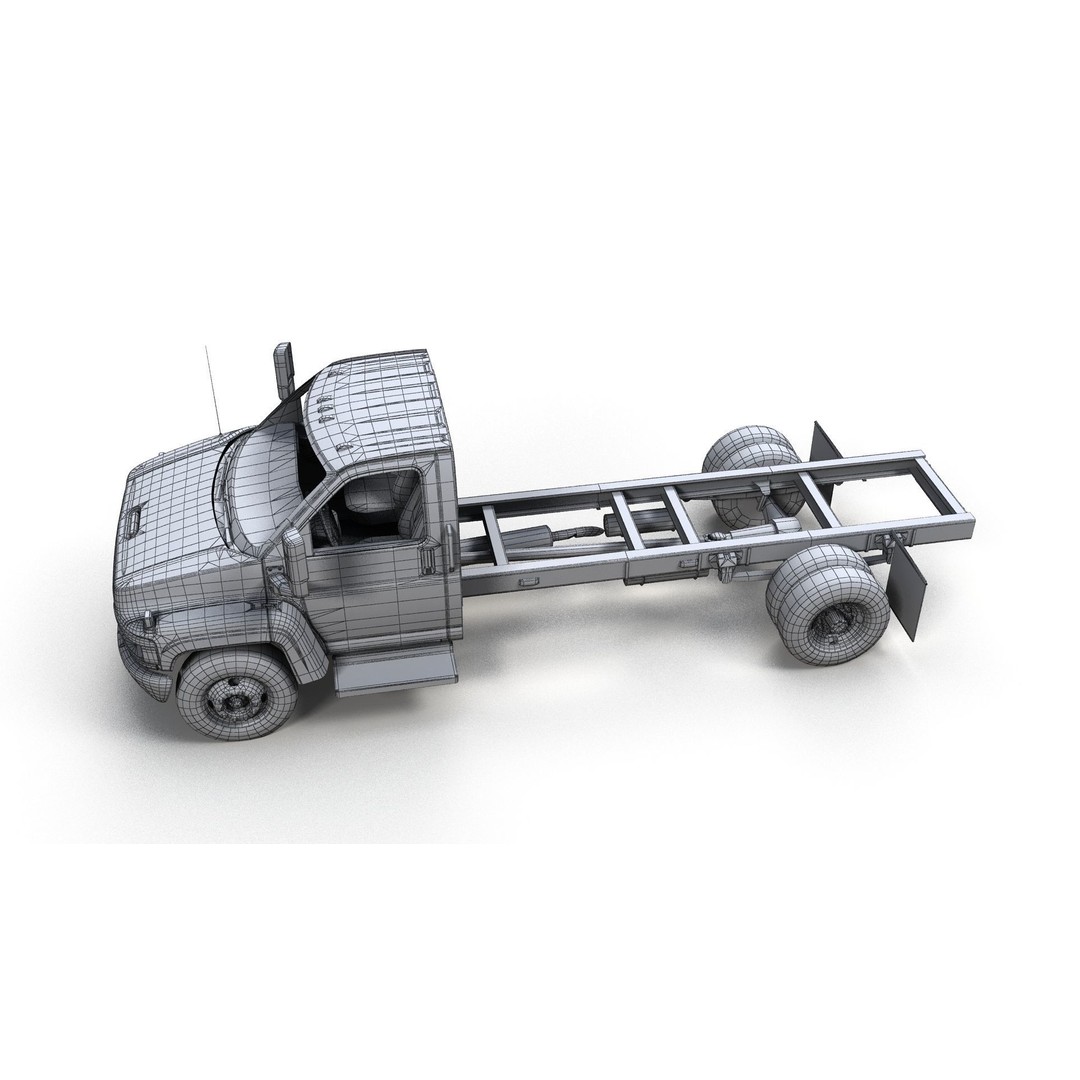Industrial Frame Truck 3D Model – Low Poly Game Ready Asset, FBX - View 14