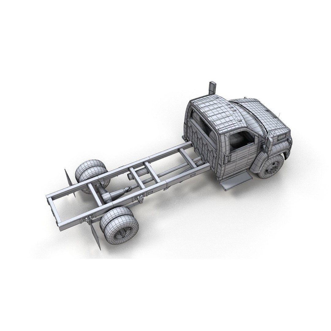 Industrial Frame Truck 3D Model – Low Poly Game Ready Asset, FBX - View 16