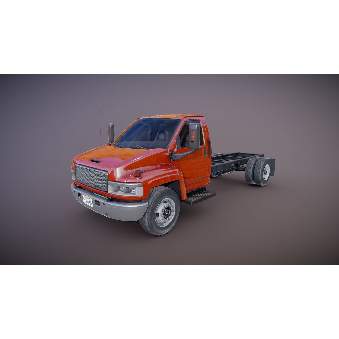 Industrial Frame Truck 3D Model – Low Poly Game Ready Asset, FBX - View 17
