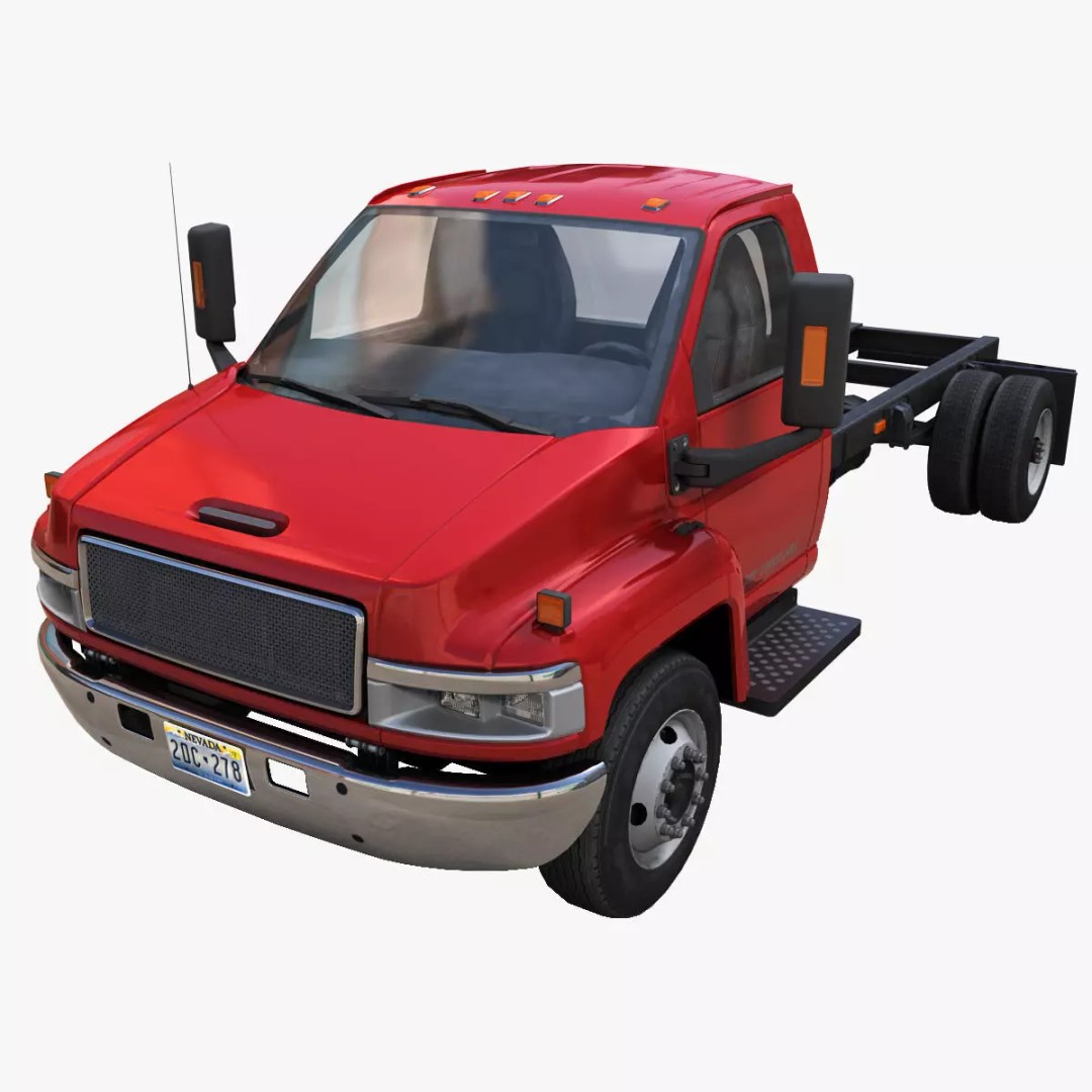 Industrial Frame Truck 3D Model – Low Poly Game Ready Asset, FBX - View 2