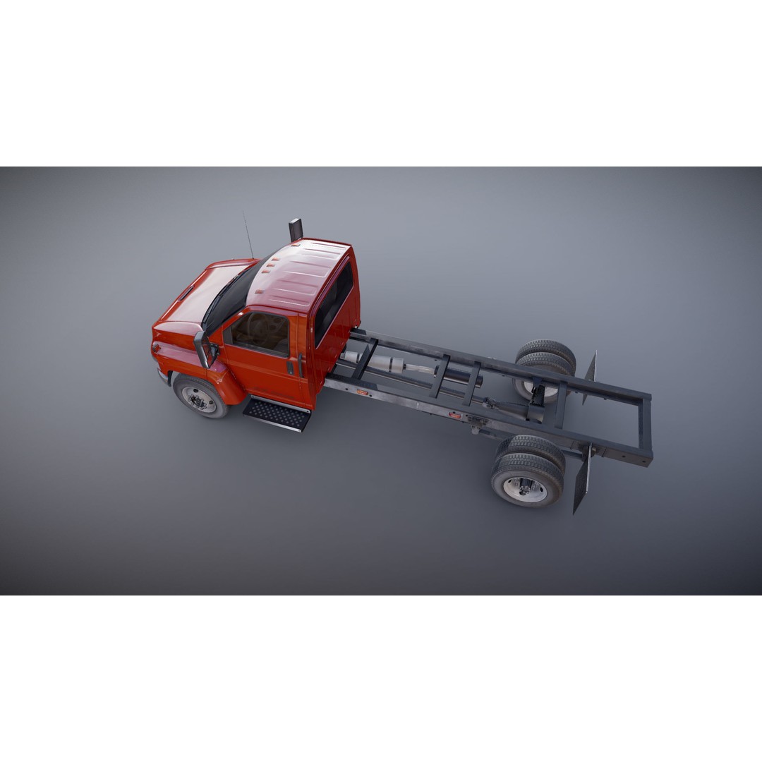 Industrial Frame Truck 3D Model – Low Poly Game Ready Asset, FBX - View 20