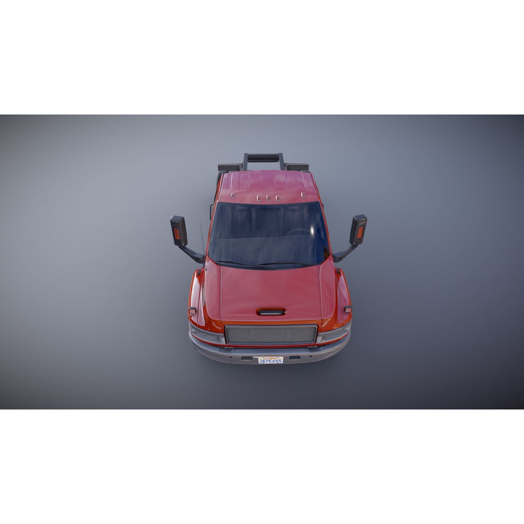 Industrial Frame Truck 3D Model – Low Poly Game Ready Asset, FBX - View 21