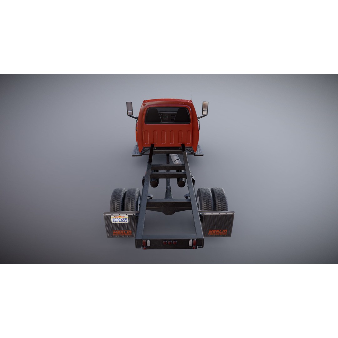 Industrial Frame Truck 3D Model – Low Poly Game Ready Asset, FBX - View 22