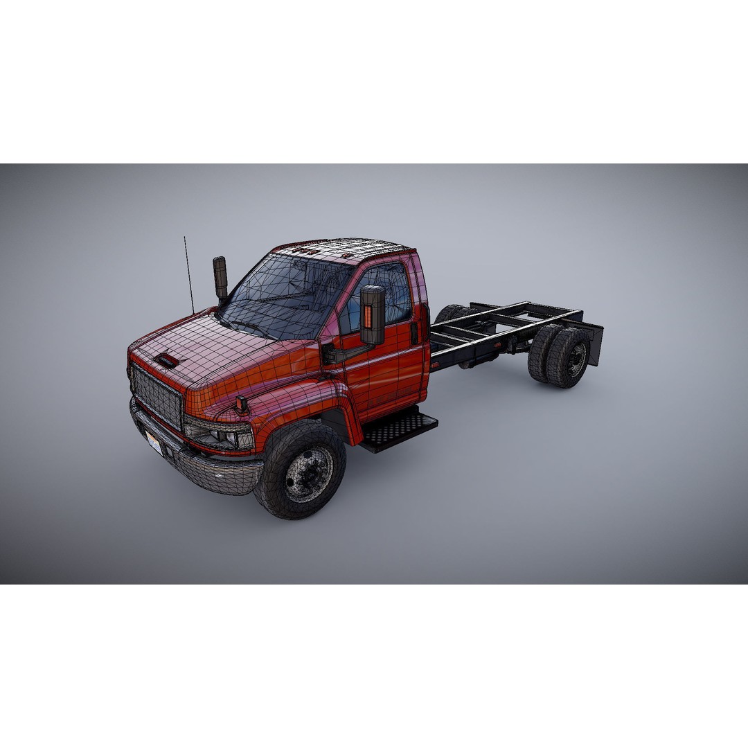 Industrial Frame Truck 3D Model – Low Poly Game Ready Asset, FBX - View 23