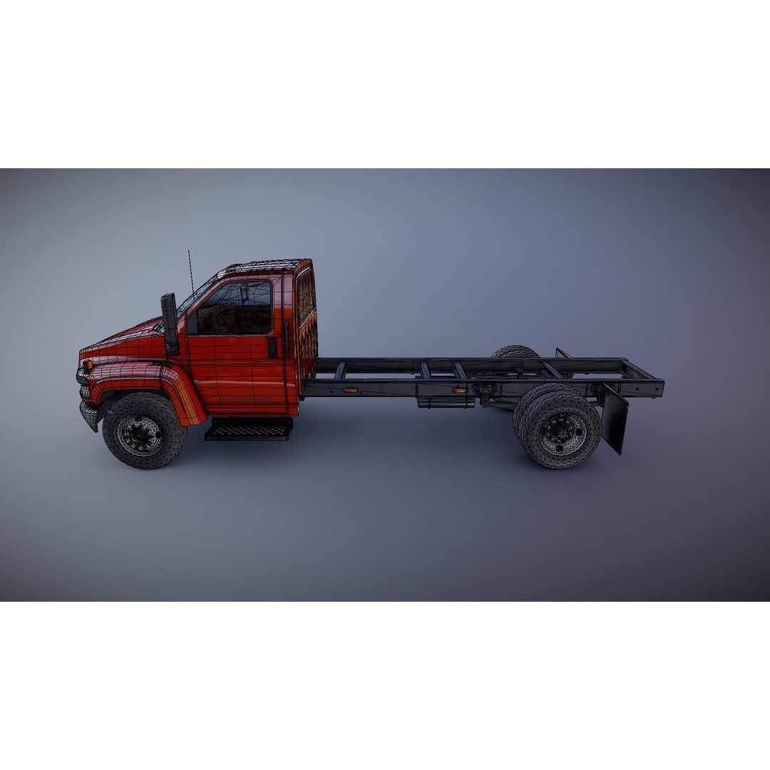 Industrial Frame Truck 3D Model – Low Poly Game Ready Asset, FBX - View 25