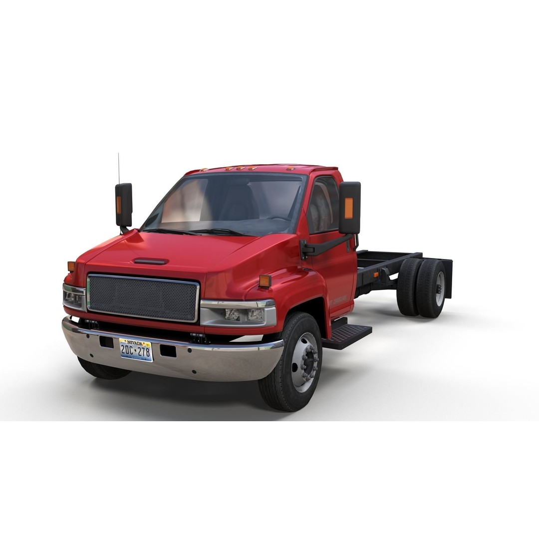 Industrial Frame Truck 3D Model – Low Poly Game Ready Asset, FBX - View 3