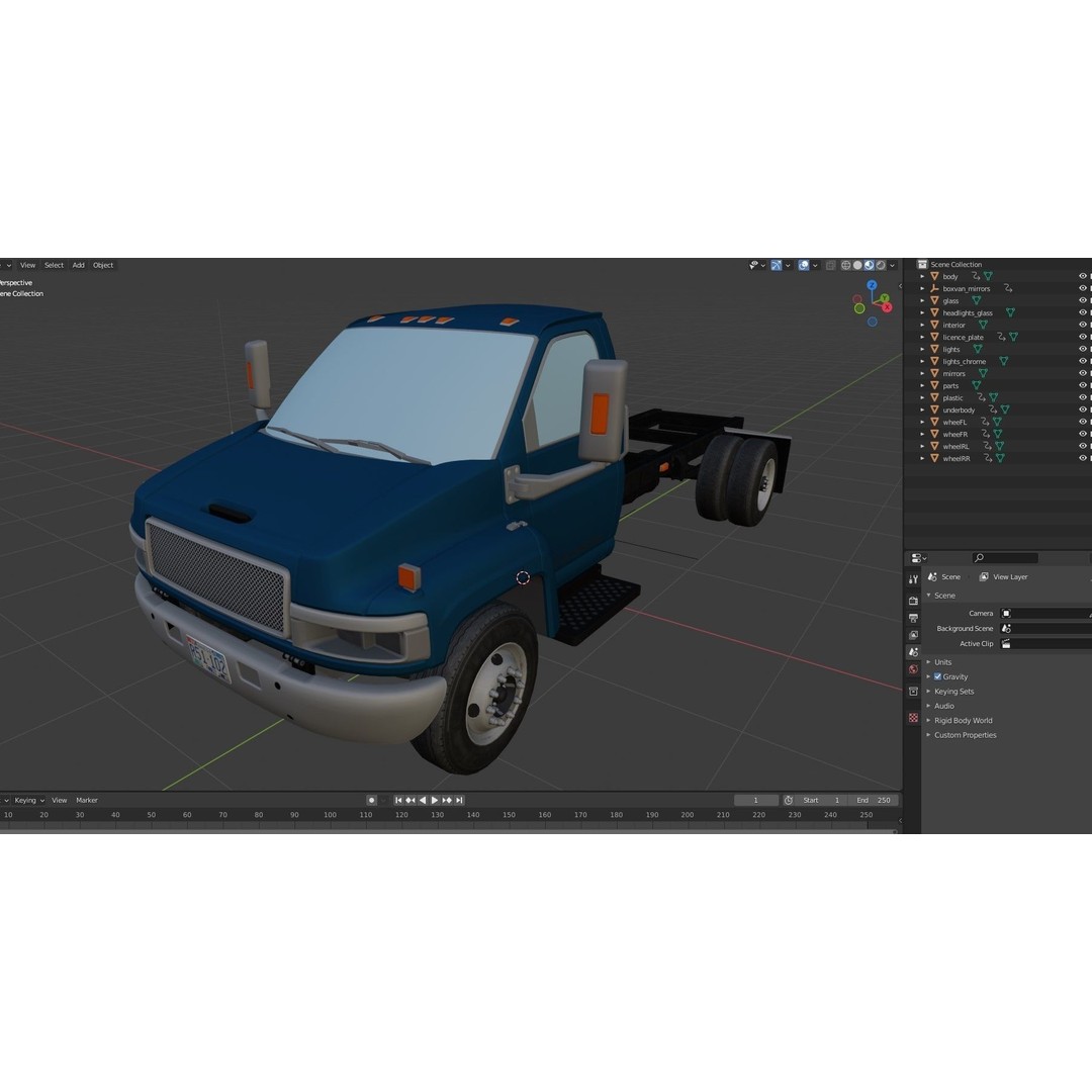 Industrial Frame Truck 3D Model – Low Poly Game Ready Asset, FBX - View 37