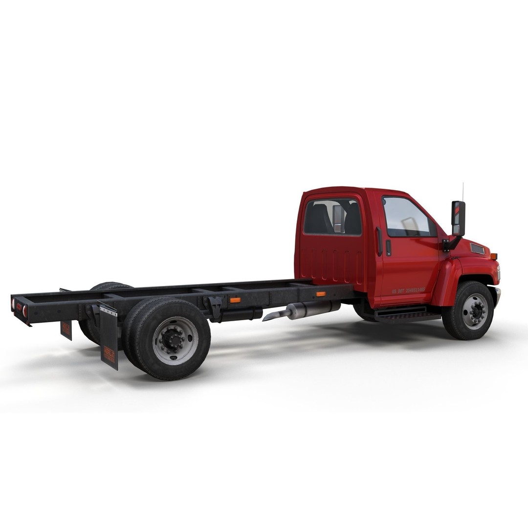 Industrial Frame Truck 3D Model – Low Poly Game Ready Asset, FBX - View 4