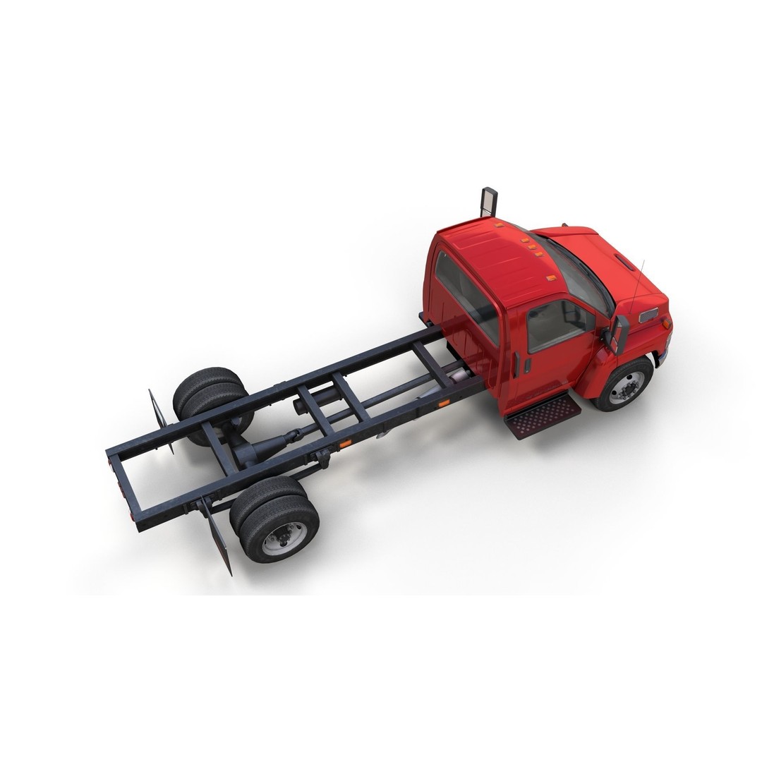 Industrial Frame Truck 3D Model – Low Poly Game Ready Asset, FBX - View 9